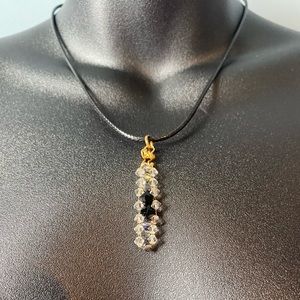 Genuine Swarovski crystals pendant on Cord necklace